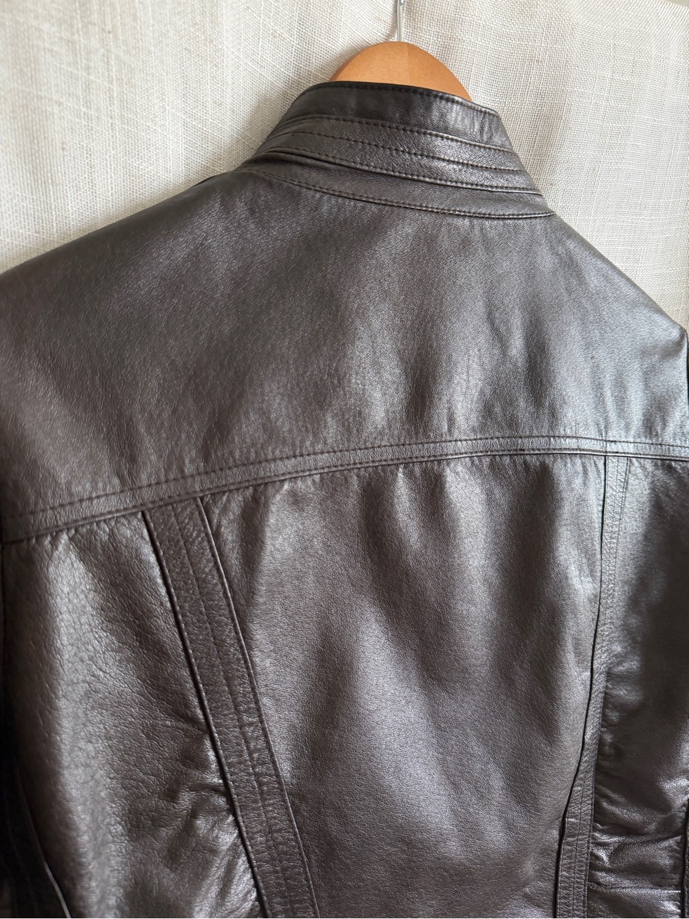Leather Moto Jacket - Picture 9 of 12
